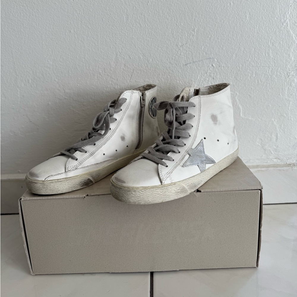 Golden Goose Francy Sneakers with Gray and White Accents